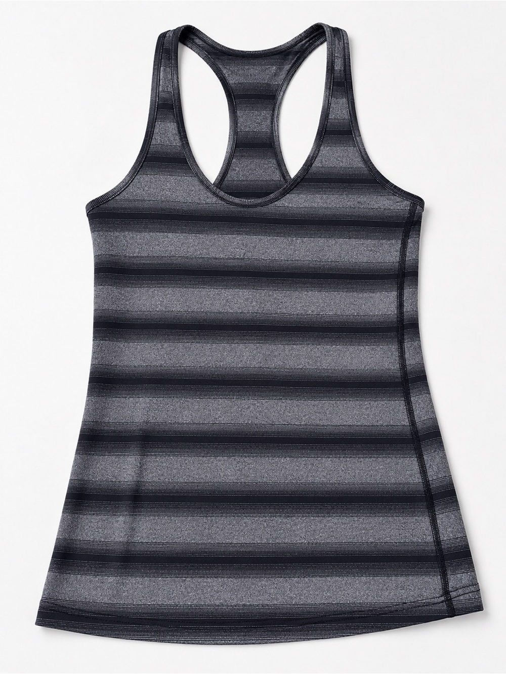 lululemon athletica Striped Racerback Tank - Charcoal Black & Gray